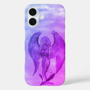 Funda iPhone 16 Ángel al estilo tatuaje