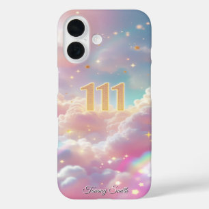 Funda iPhone 16 Ángel de Manifestación Cósmica Número 111