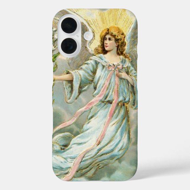 Funda iPhone 16 Ángel en azul (Reverso )