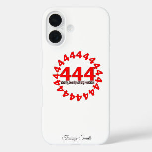 Funda iPhone 16 Ángel número 444 - Estabilidad, seguridad y fuerza
