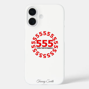 Funda iPhone 16 Ángel número 555 - Estética de libertad y cambio