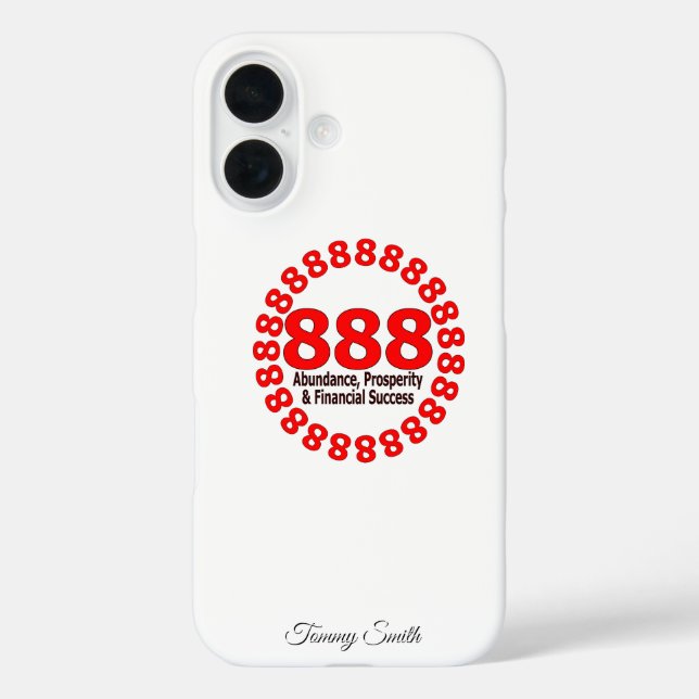 Funda iPhone 16 Ángel número 888 | Abundancia y prosperidad (Reverso )