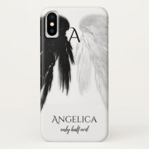 ANGEL WINGS 'Sólo mitad Mal' Monograma Gracioso