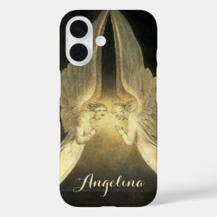 Funda iPhone 16 Ángeles antiguos flotando sobre Jesucristo