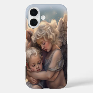 Funda iPhone 16 ángeles de versículos de la Biblia