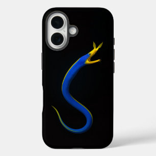 Funda iPhone 16 Anguila azul de cinta negra 4 Luxe iPhone 16 Mate