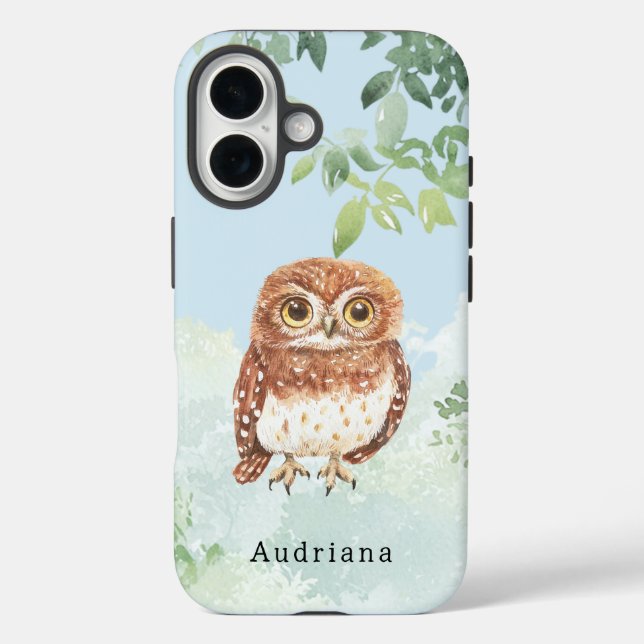 Funda iPhone 16 Animal de la jungla de búho (Reverso )