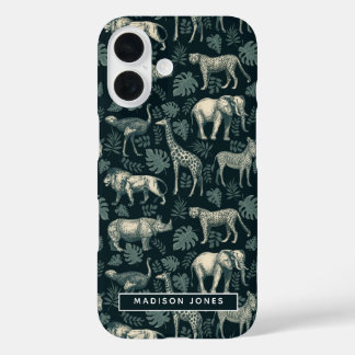 Funda iPhone 16 Animales africanos salvajes de Safari