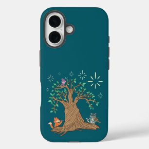 Funda iPhone 16 Animales del bosque tocando música Arte popular