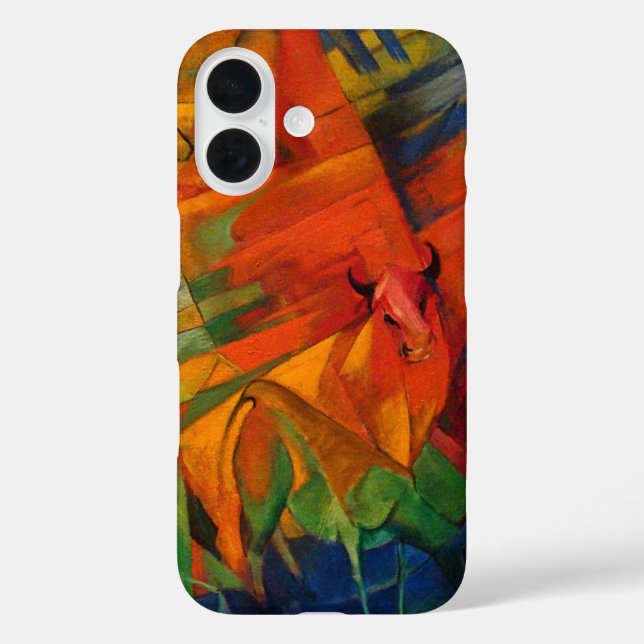 Funda iPhone 16 Animales en un paisaje de Franz Marc (Reverso )