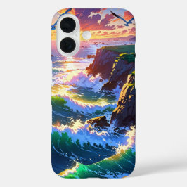 Funda iPhone 16 Anime Summer Seaside Sunset