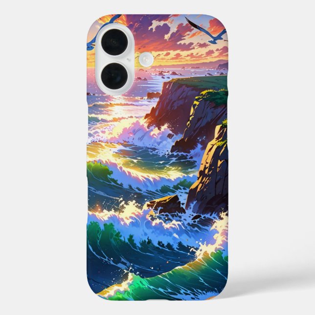 Funda iPhone 16 Anime Summer Seaside Sunset (Reverso )