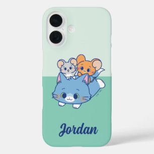 Funda iPhone 16 Anime Tom, Jerry y Tuffy