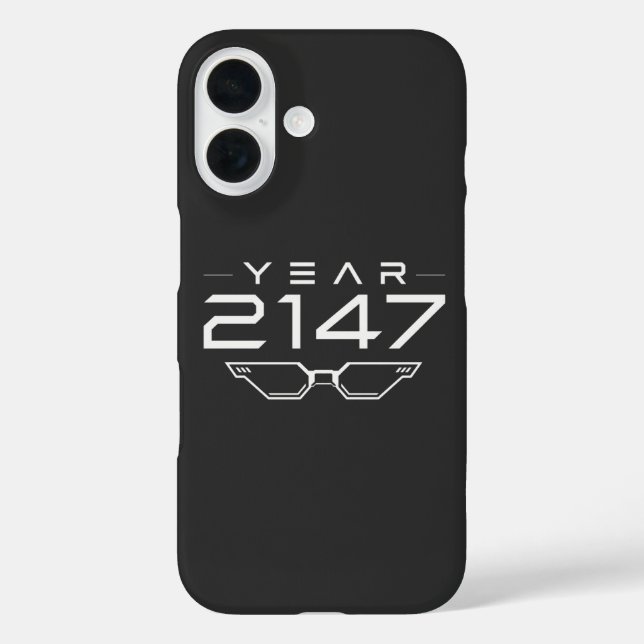 Funda iPhone 16 AÑO 2147 Ciberpunk Ciencia Ficción Retro Espacio (Reverso )