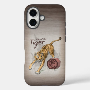 Funda iPhone 16 Año del arte zodiaco chino tigre