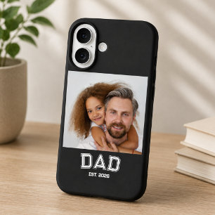 Funda iPhone 16 Año Establecido Padre Mínimo Foto Nuevo Padre