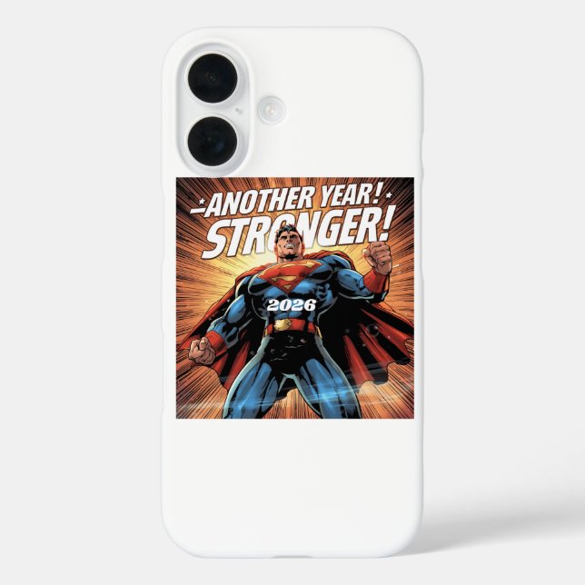 Funda iPhone 16 Another Year Stronger! Superhero New Year Design w (Reverso )
