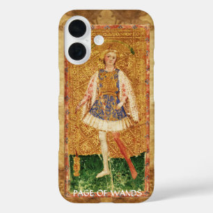 FUNDA iPhone 16 ANTIGUA RENAISSANCE TAROTS / PÁGINA DE BODAS