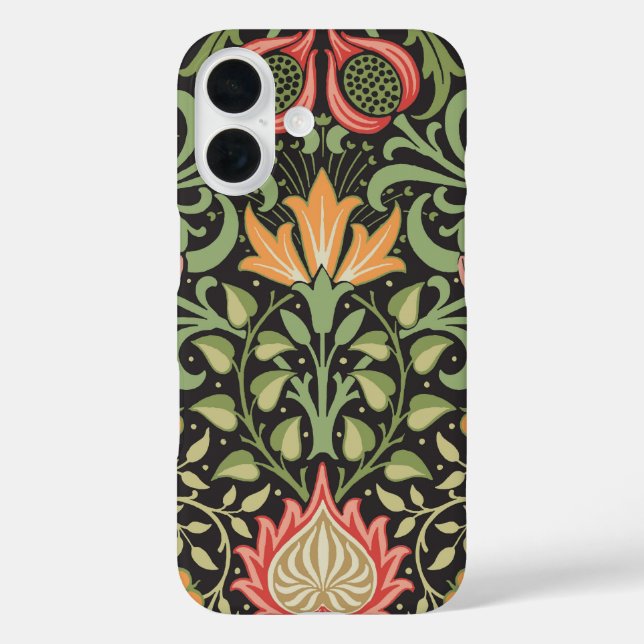Funda iPhone 16 Antigüedad floral persa William Morris (Reverso )