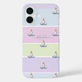 Funda iPhone 16 ANTISTRESS  relax calm meditation pastel 