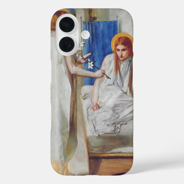 Funda iPhone 16 Anunciación de Dante Gabriel Rossetti (Reverso )