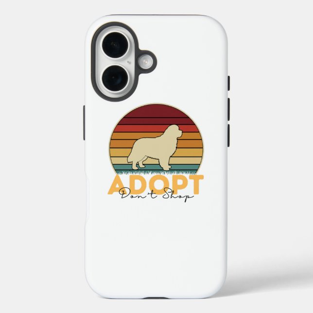 Funda iPhone 16 Apoya el rescate de los animales - Adopta No Compr (Reverso )