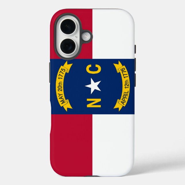Funda iPhone 16 Apple iPhone 16 Funda-Mate con bandera de Carolina (Reverso )