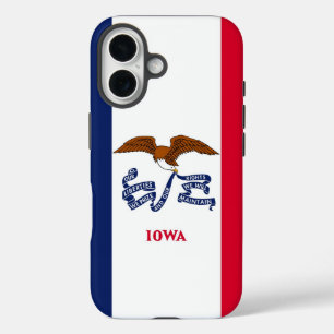 Funda iPhone 16 Apple iPhone 16 Funda-Mate con bandera de Iowa