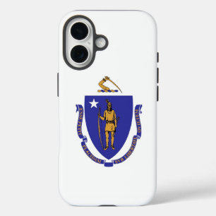 Funda iPhone 16 Apple iPhone 16 Funda-Mate con bandera de Massachu