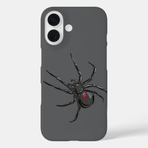 Funda iPhone 16 Araña de viuda negra arte original de dibujo