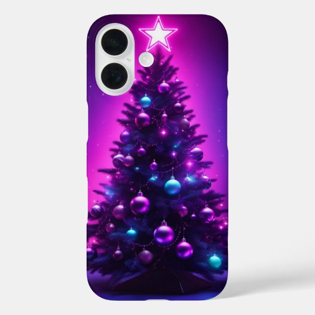 Funda iPhone 16 árbol de Navidad (Reverso )