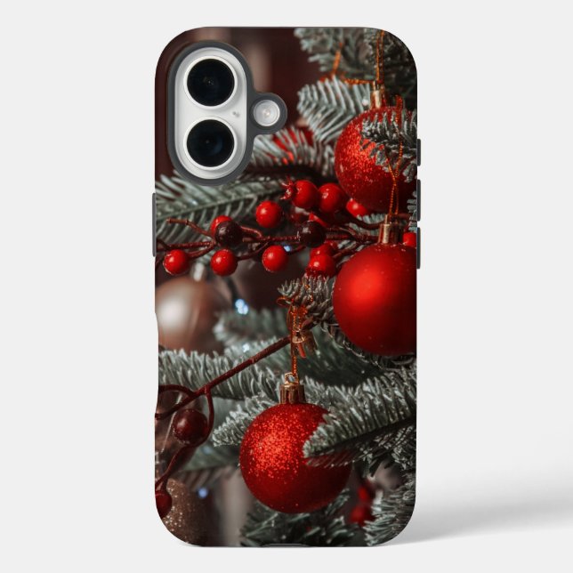 Funda iPhone 16 Árbol de Navidad (Reverso )