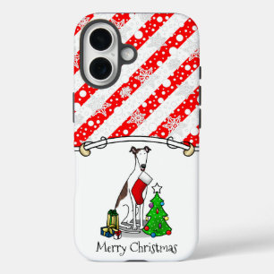 Funda iPhone 16 Árbol de Navidad 2 Greyhound (romano le blanco) Pe