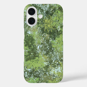 Funda iPhone 16 Árboles de hojas verdes con cielo azul que alcanza