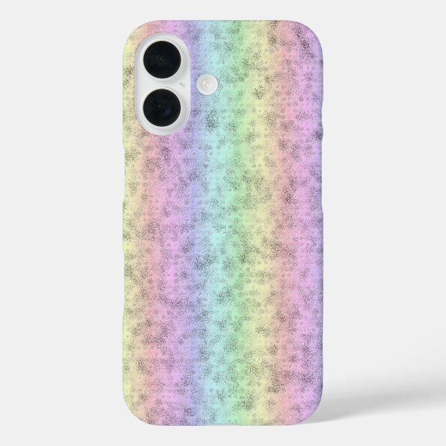 Funda iPhone 16 Arcoiris en optik de cuero elefante (Reverso )