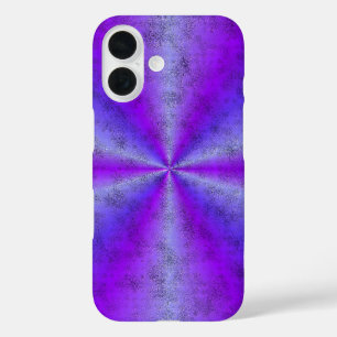 Funda iPhone 16 Arcoiris rosa azul en optik de cuero de piel de el