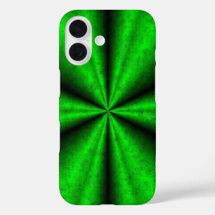 Funda iPhone 16 Arcoiris verde en optik de cuero de piel de elefan