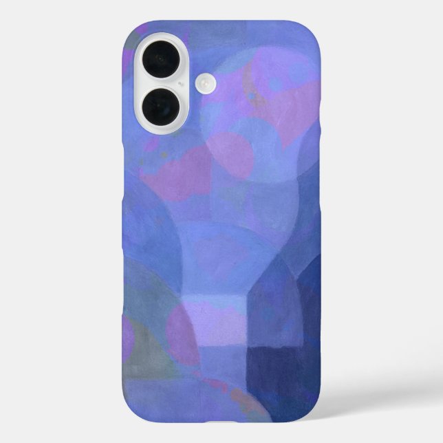 Funda iPhone 16 Arcos Medianoche - Geometría abstracta índigo (Reverso )