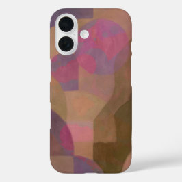 Funda iPhone 16 Arcos Rosas del desierto - Geometría cálida abstra