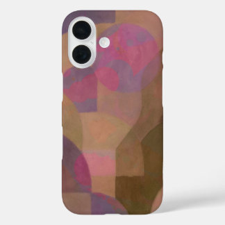 Funda iPhone 16 Arcos Rosas del desierto - Geometría cálida abstra