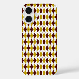 Funda iPhone 16 Argel Preppy clásico en Garnet y Oro