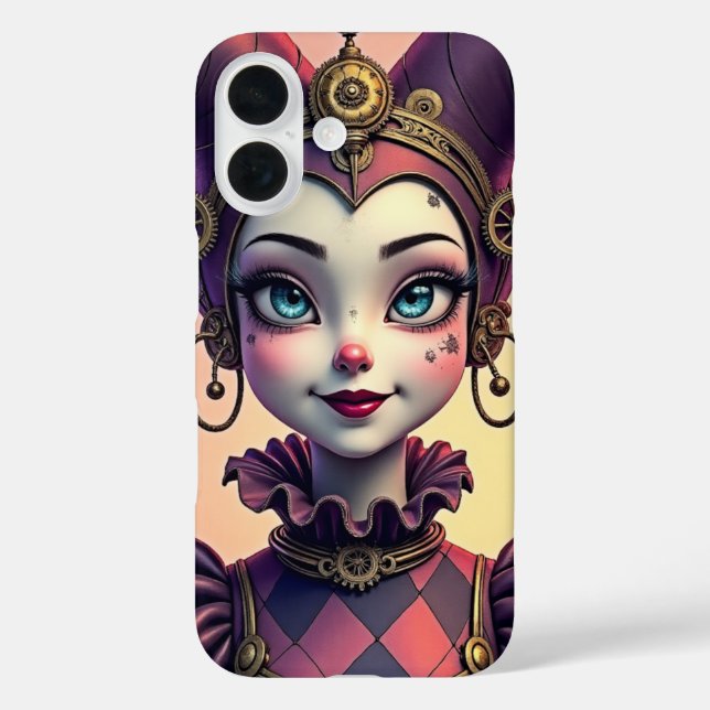 Funda iPhone 16 Arlequín Steampunk (Reverso )