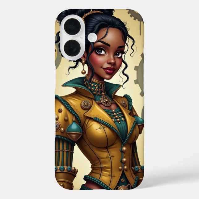 Funda iPhone 16 Arlequín Steampunk (Reverso )