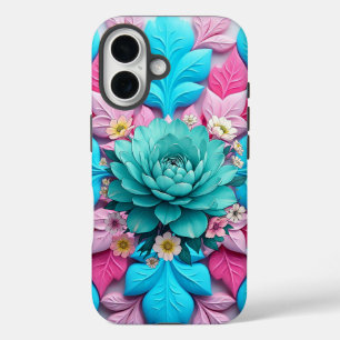 Funda iPhone 16 "Armonía de la flor azul"
