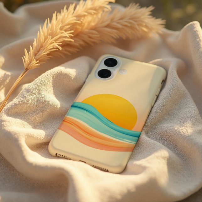 Funda iPhone 16 Armonía de la ola al atardecer (Wrap your phone in serenity. Sunset Harmony style for your everyday moments.)