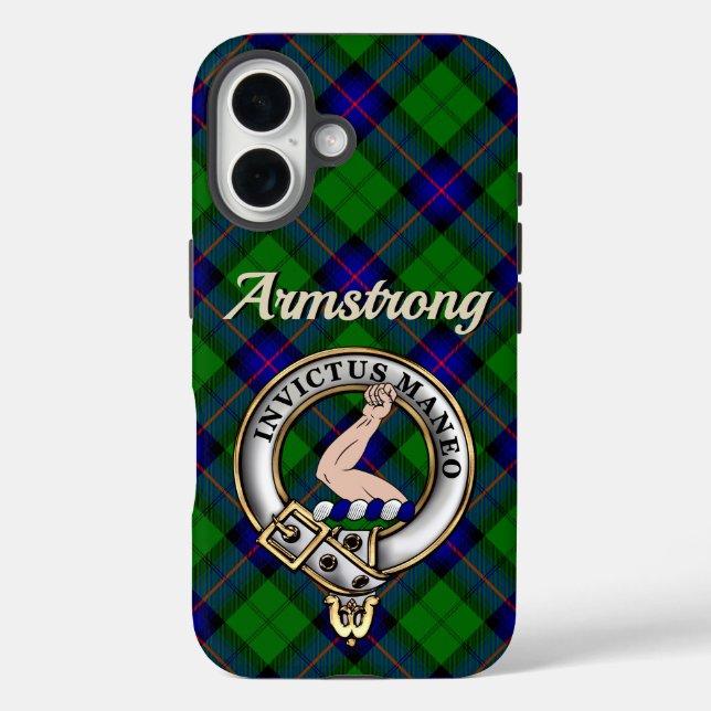 Funda iPhone 16 Armstrong Clan Badge & Tartan iPhone / iPad case (Reverso )