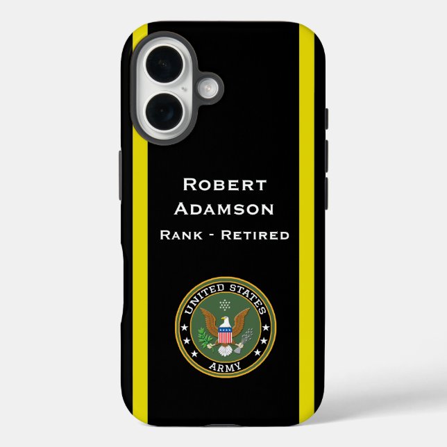 Funda iPhone 16 Army Emblem and colors personalize (Reverso )