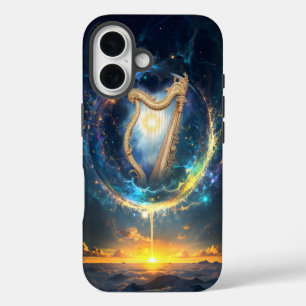 Funda iPhone 16 Arpa Celestial de los Cielos Llenos de Luna.