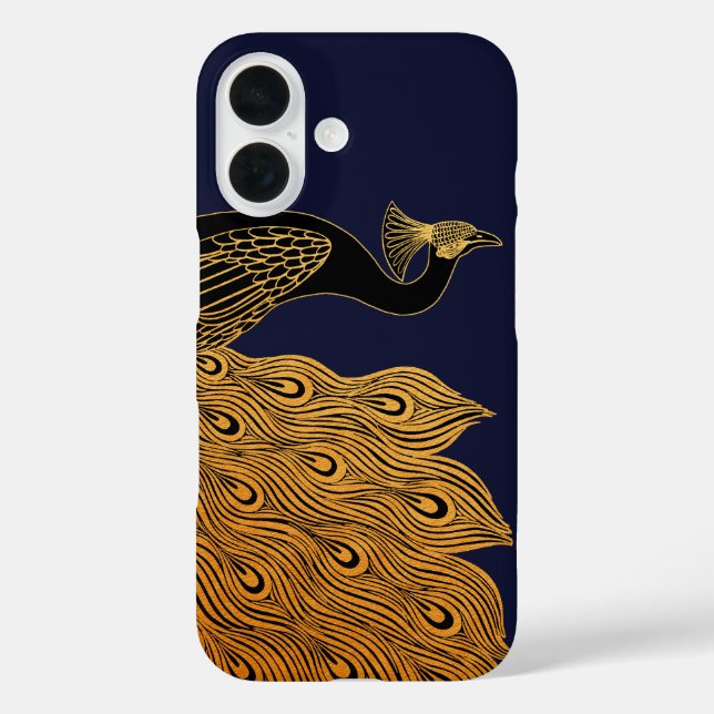 Funda iPhone 16 Art Nouveau Peacock Will Bradley (Reverso )
