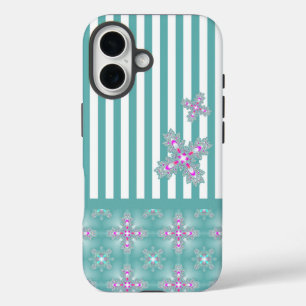 Funda iPhone 16 Artdeco Flowers in Retro Style
